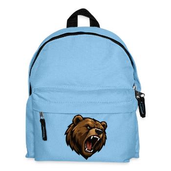 Brown Bear Cartoon - Kids' Backpack - light blue - Front