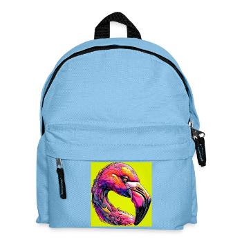 Flamingo - Kinder Rucksack - Hellblau - Vorne