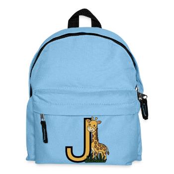 Giraffe Buchstabe J - Kinder Rucksack - Hellblau - Vorne