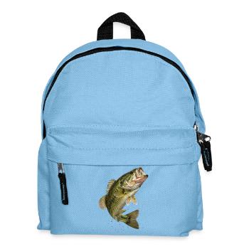 Bass in dynamic jump - Kids' Backpack - light blue - Front