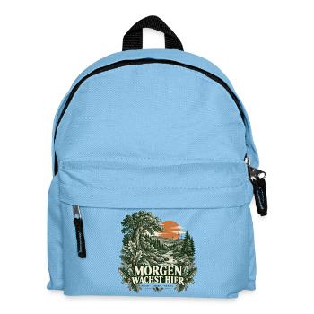 Morgen wächst hier – Waldlandschaft - Kinder Rucksack - Hellblau - Vorne