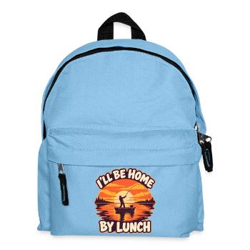 Bis Mittag bin ich zu Hause - Kinder Rucksack - Hellblau - Vorne