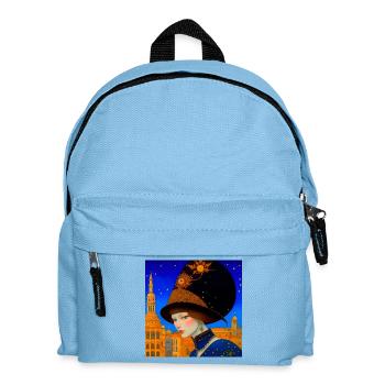 Fantastic person in mask at the Venetian carnival - Kids' Backpack - light blue - Front