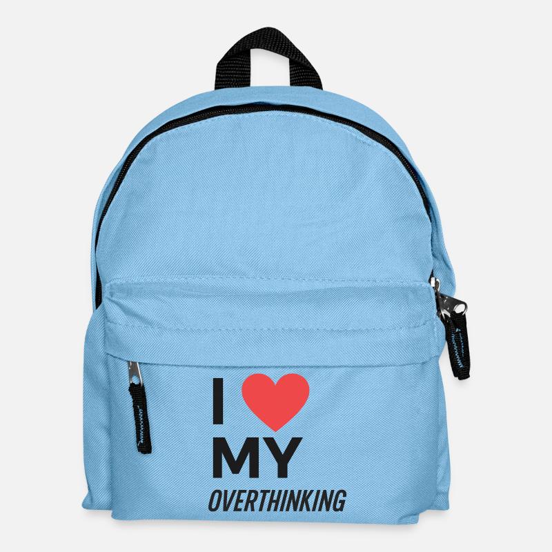 I Love My Overthinking - Kids' Backpack - light blue