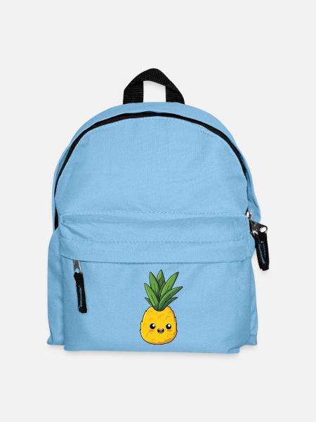 ananas content, expression innocente et mignonne - Sac à dos Enfant - bleu clair
