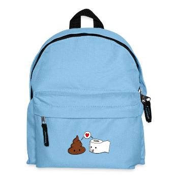 Humor Toilette, lustiges Toilettengeschenk - Kinder Rucksack - Hellblau - Vorne