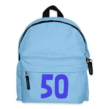50. 50 ANS. 50e ANNIVERSAIRE. ANNIVERSAIRE 50 ANS. - Sac à dos Enfant - bleu clair - Devant