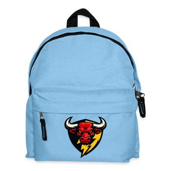 Roter Bullenblitz Schild - Kinder Rucksack - Hellblau - Vorne