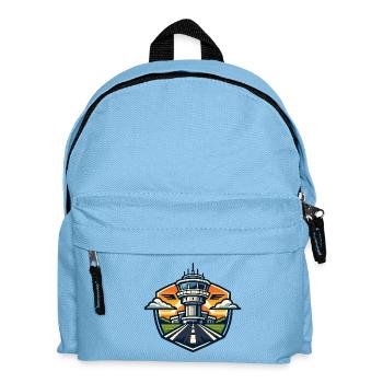 Airport Tower Sunset - Kids' Backpack - light blue - Front