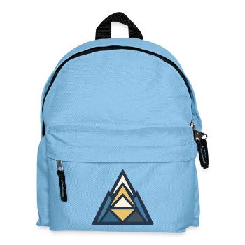 Geometrischer Berggipfel in Blau - Kinder Rucksack - Hellblau - Vorne