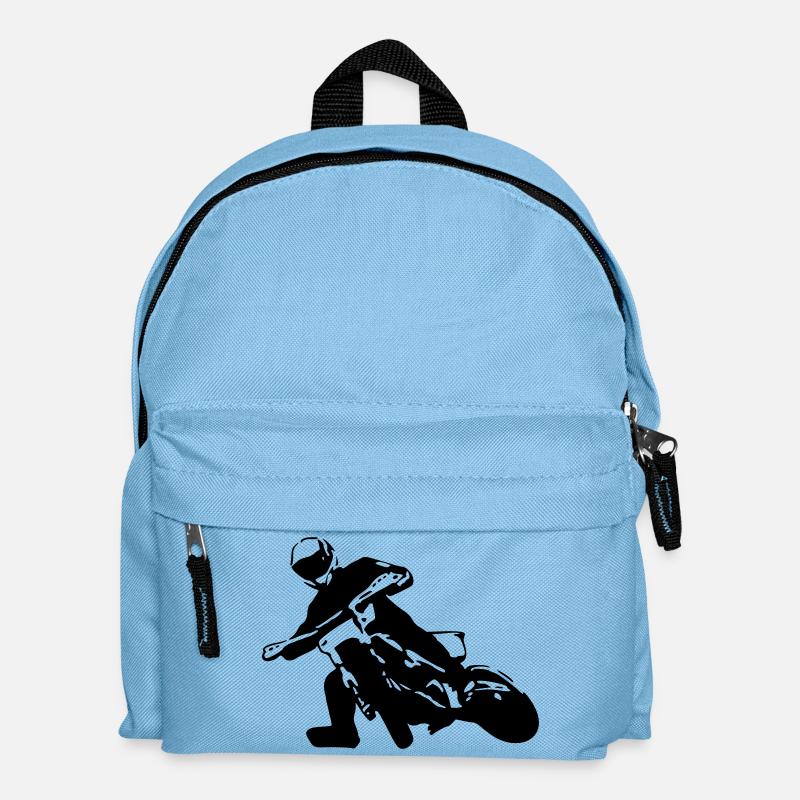 Supermoto rider - Kinder Rucksack - Hellblau