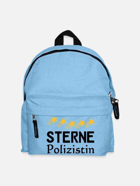 Sterne Polizistin Geschenk - Kinder Rucksack - Hellblau