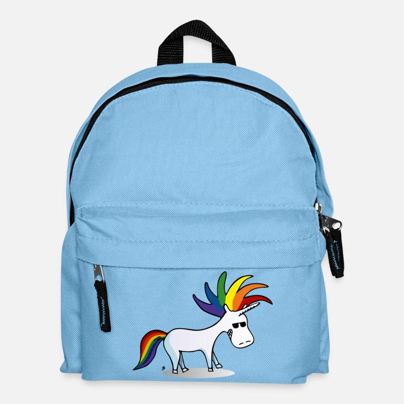Punk Einhorn - Kinder Rucksack - Hellblau