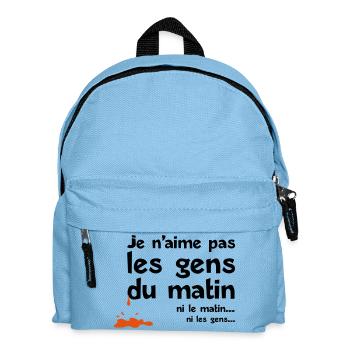 aime pas les gens matin - Sac à dos Enfant - bleu clair - Devant