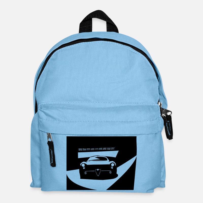 Alfa Car - Kinder Rucksack - Hellblau
