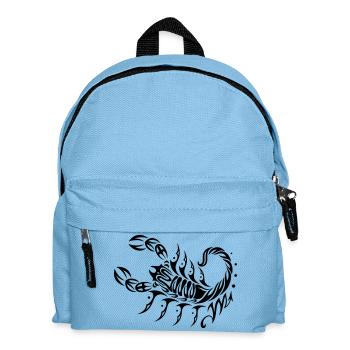 Großer Skorpion im Tribal & Tattoo Style - Kinder Rucksack - Hellblau - Vorne