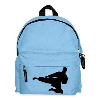 Karate or taekwondo jumped sideways - Kids' Backpack - light blue - Front
