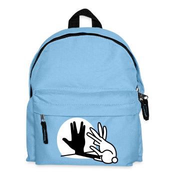 Kaninche Ombre Main Salutation volcanique trekkie - Sac à dos Enfant - bleu clair - Devant