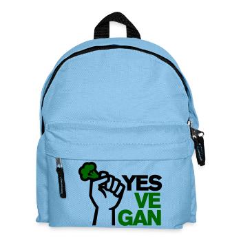 Veganer Vegetarisch Vegan Yes Ve gan Tierliebhaber - Kinder Rucksack - Hellblau - Vorne