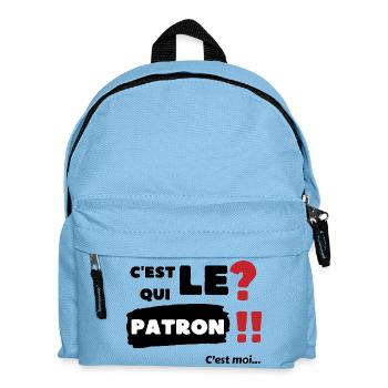 C'est qui le patron c'est moi - Sac à dos Enfant - bleu clair - Devant