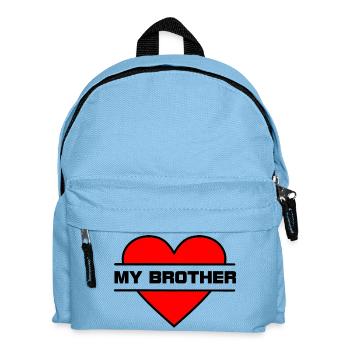 Coeur J’aime mon frère - Sac à dos Enfant - bleu clair - Devant