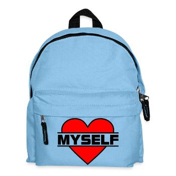 Herz, ich liebe mich selbst - Kinder Rucksack - Hellblau - Vorne