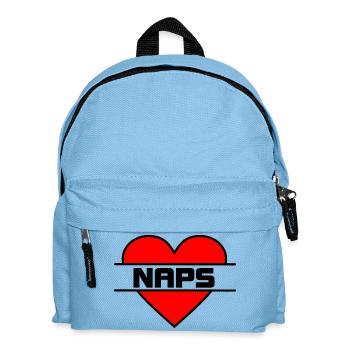 Heart I love naps - Kids' Backpack - light blue - Front