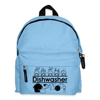 Geschirrspüler Logo Geschirrspülküche - Kinder Rucksack - Hellblau - Vorne