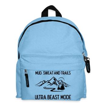 Ultra Running - Schlamm, Schweiß und Trails - Kinder Rucksack - Hellblau - Vorne