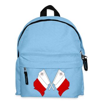 Deux drapeaux Malte - Sac à dos Enfant - bleu clair - Devant