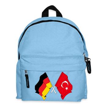 Flag of Germany and flag Turkey - Kids' Backpack - light blue - Front