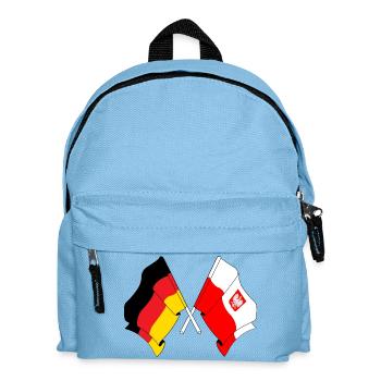 Flag of Germany and flag Poland - Kids' Backpack - light blue - Front