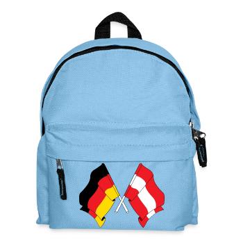 Flag of Germany and flag of Austria - Kids' Backpack - light blue - Front