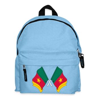 Zwei Flaggen Kamerun - Kinder Rucksack - Hellblau - Vorne