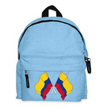 Flagge Kolumbien gekreuzt - Kinder Rucksack - Hellblau - Vorne
