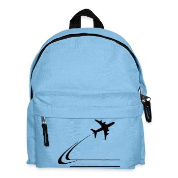 Flying away from plane - Kids' Backpack - light blue - Front