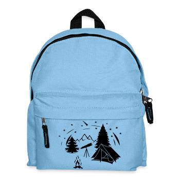 Starry sky in forest with starbinoculars - Kids' Backpack - light blue - Front