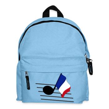 Flag music tone flag France - Kids' Backpack - light blue - Front