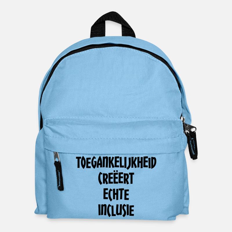 Accessibility creates true inclusion # - Kids' Backpack - light blue