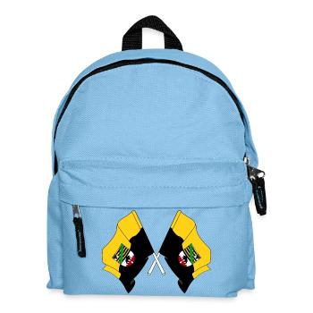 Drapeaux traversés en Saxe-Anhalt - Sac à dos Enfant - bleu clair - Devant