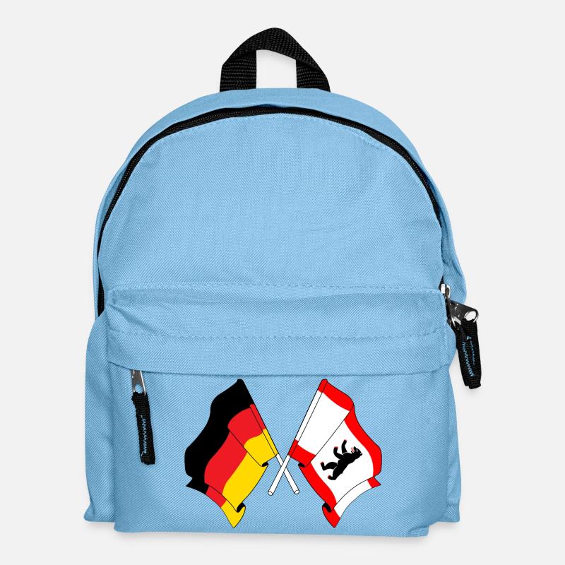 Flagge Deutschland, Berlin - Kinder Rucksack - Hellblau