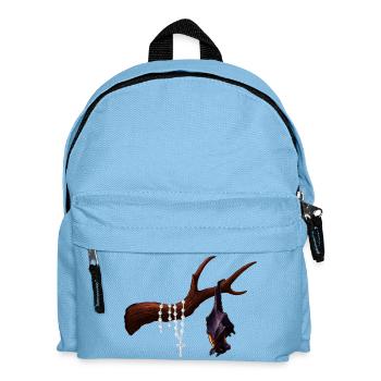 Flughund mit Ast, Rosenkränze, verschenken - Kinder Rucksack - Hellblau - Vorne