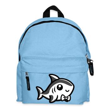 Requin mignon avec nœud papillon - Sac à dos Enfant - bleu clair - Devant