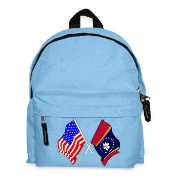 Flag USA and state of Mississippi crossed - Kids' Backpack - light blue - Front