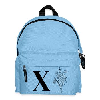 Lette X Minimalistische Blumen - Kinder Rucksack - Hellblau - Vorne