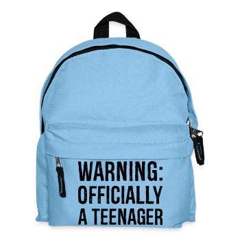 warning officially a teenager - Kids' Backpack - light blue - Front