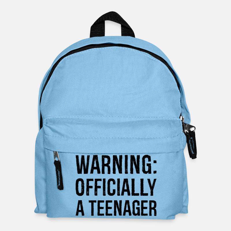 warning officially a teenager - Kids' Backpack - light blue
