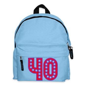 40. 40 ANS. 40e ANNIVERSAIRE. ANNIVERSAIRE 40 ANS. - Sac à dos Enfant - bleu clair - Devant