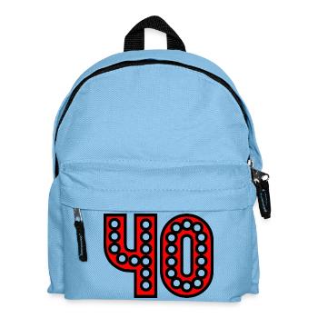 40. 40 ANS. 40e ANNIVERSAIRE. ANNIVERSAIRE 40 ANS. - Sac à dos Enfant - bleu clair - Devant