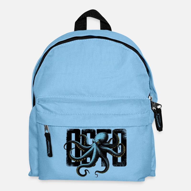 Stilisierter Oktopus - Kinder Rucksack - Hellblau